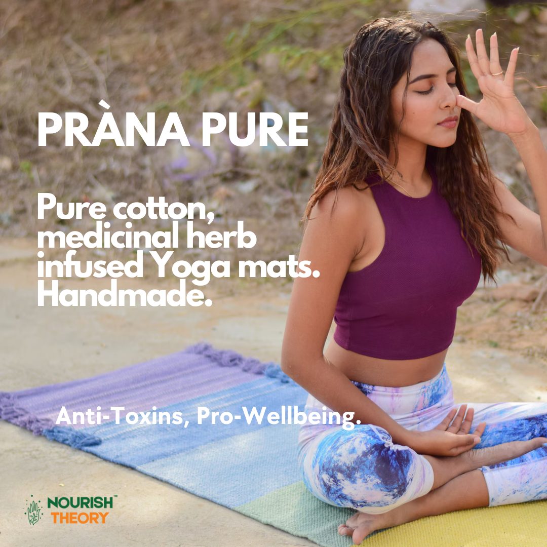 Pràna Pure Yoga Mat: Hand Woven, 100% Cotton, Herbs-infused Yoga Mat