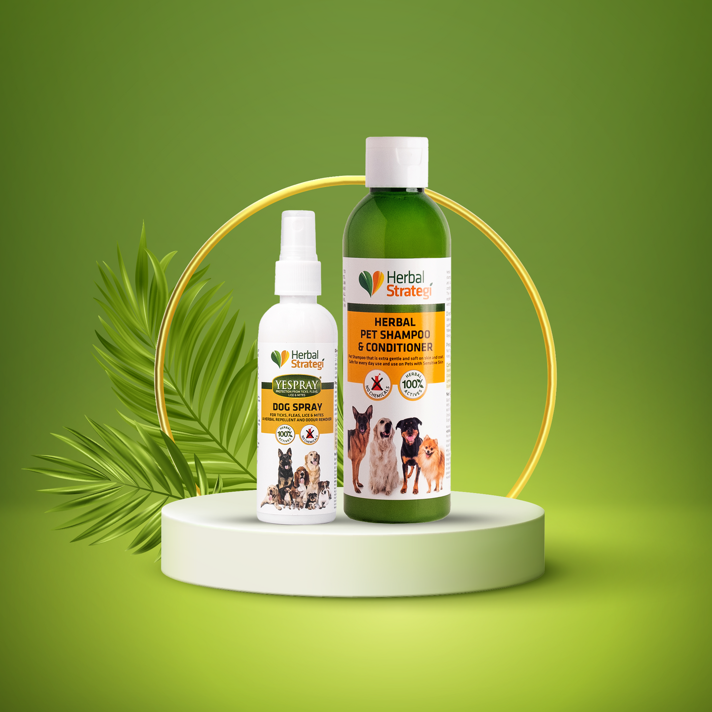 Combo deal: Dog Shampoo Conditioner + Pet Spray | 100 ml Bundle | No Harmful sulphates, Coconut goodness, Soapnut and Lemon magic