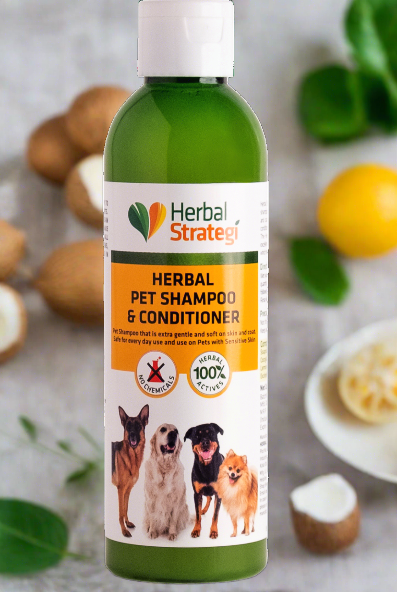 Combo deal: Dog Shampoo Conditioner + Pet Spray | 100 ml Bundle | No Harmful sulphates, Coconut goodness, Soapnut and Lemon magic