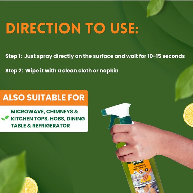 All natural Kitchen care bundle | Cleaning spray 500 ML | Fruits and Veggie wash 500 ML