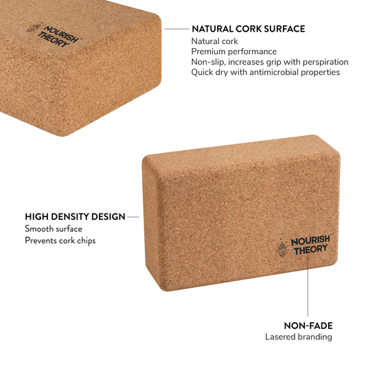 Natural Cork Yoga Block (Pair)