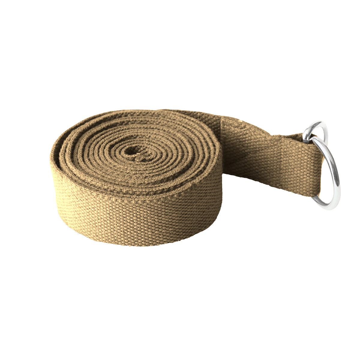 Yoga stretch exercise strap belt woven with Jute & with metal buckle