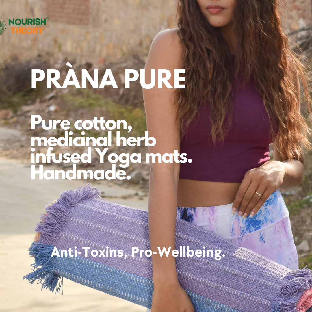 Pràna Pure Yoga Mat: Hand Woven, 100% Cotton, Herbs-infused Yoga Mat