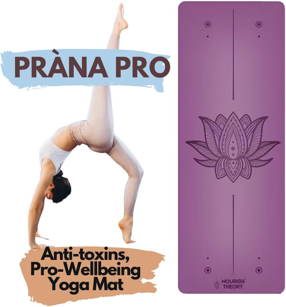 Pràna Pro Natural Rubber Yoga Mat | Anti-slip, incredible grip | Joint support, Toxins-free, Skin-friendly, sustainable