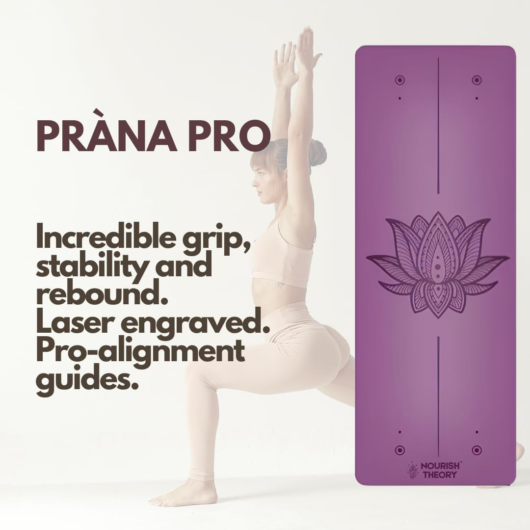 Pràna Pro Natural Rubber Yoga Mat | Anti-slip, incredible grip | Joint support, Toxins-free, Skin-friendly, sustainable