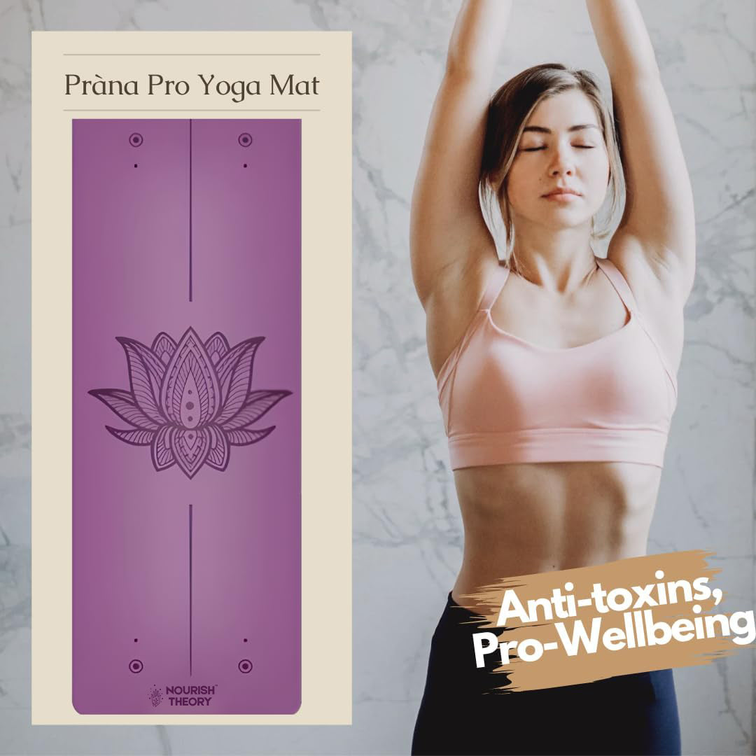 Pràna Pro Natural Rubber Yoga Mat | Anti-slip, incredible grip | Joint support, Toxins-free, Skin-friendly, sustainable