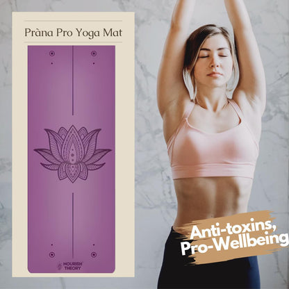 Pràna Pro Natural Rubber Yoga Mat | Anti-slip, incredible grip | Joint support, Toxins-free, Skin-friendly, sustainable