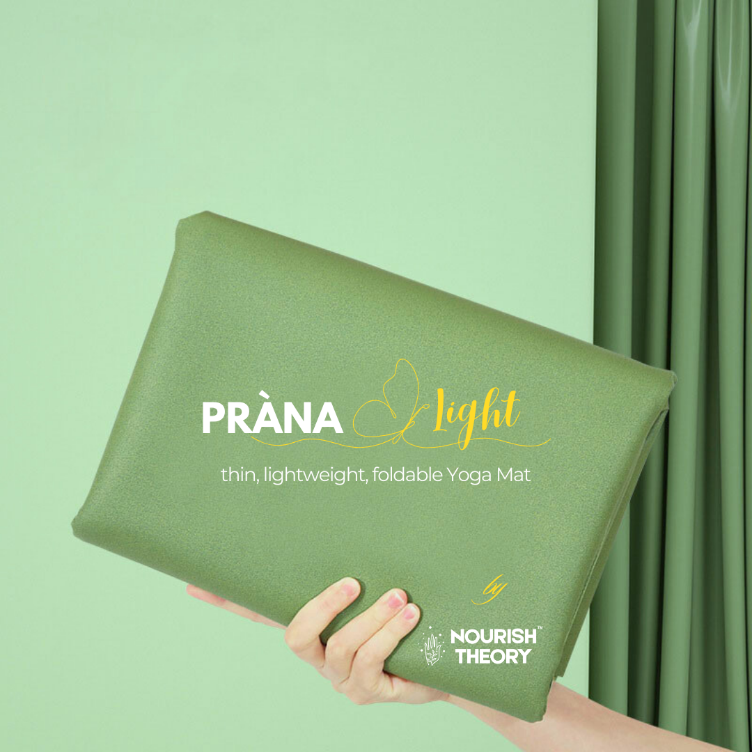 PranaLight Yoga Mat - Folding Travel Fitness & Exercise Mat - Packable lighweight Yoga Mat for All Types of Yoga, Pilates & Floor Workouts (72.8"L x 26.8"W x 1.5mm)