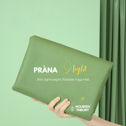 PranaLight Yoga Mat - Folding Travel Fitness & Exercise Mat - Packable lighweight Yoga Mat for All Types of Yoga, Pilates & Floor Workouts (72.8"L x 26.8"W x 1.5mm)