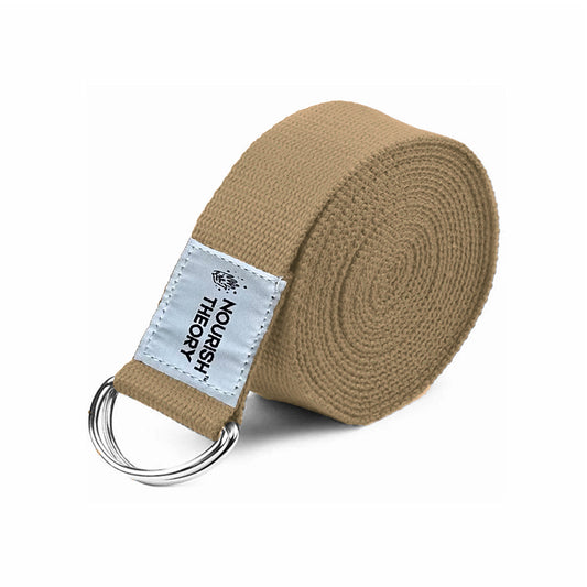 Yoga stretch exercise strap belt woven with Jute & with metal buckle